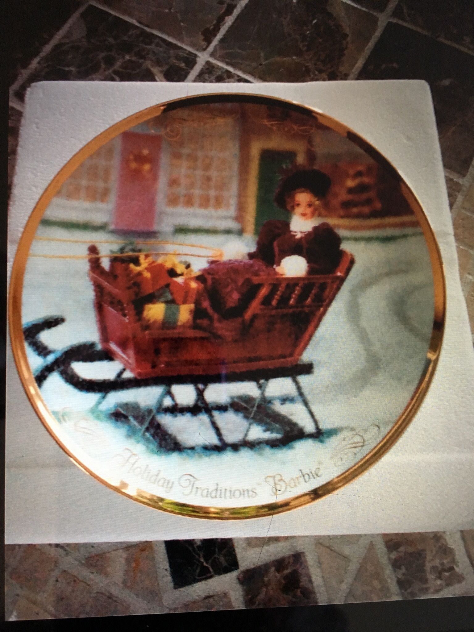 Barbie Holiday Plate New