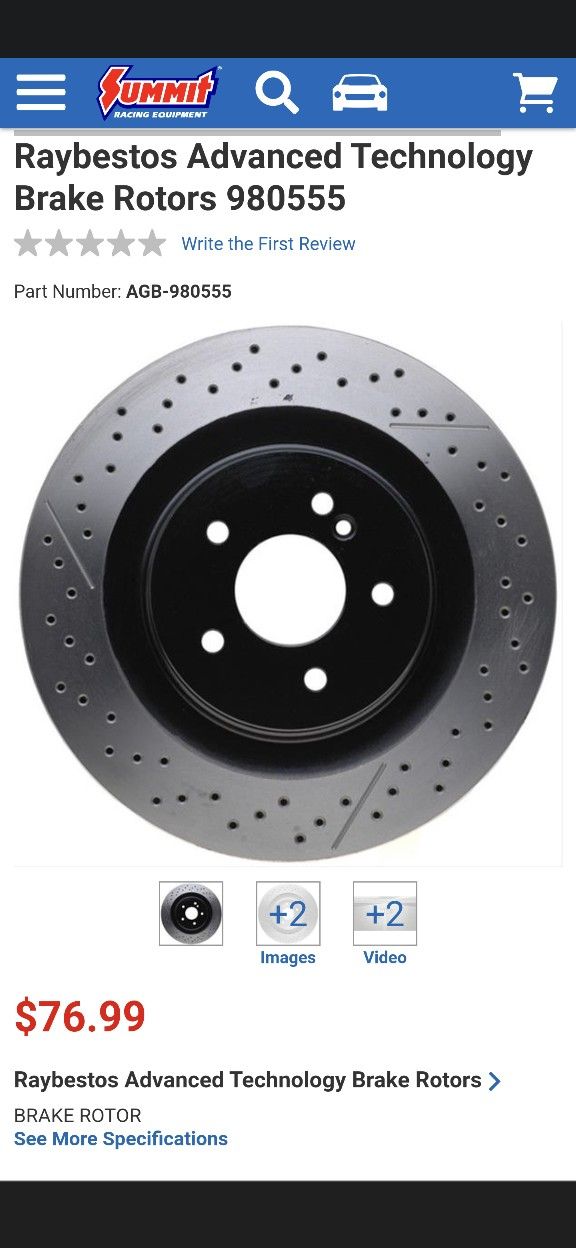 SLK55/CLK55/C55 Rear Rotors