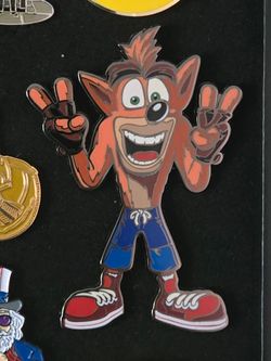 Crash Bandicoot Large Enamel Pin