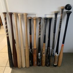Wood Baseball Bats and Fungo Bats Various Sizes No Cracks