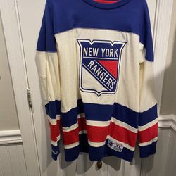 Mens XL Vintage Mitchell and Ness New York Rangers Jersey