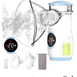 Mesh Nebulizer, Portable Nebulizer with Intuitive LED Interface and Auto-Cleaning, Handheld Nebulizer for Adults Kids