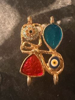 Evil Eye Girl Figure Charm Pendant
