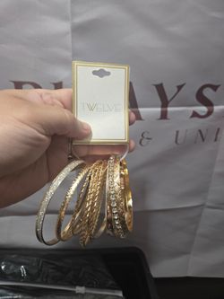 Twelve Gold-Tone Bangle Bracelet Set
