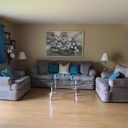 Sofa, Tables And Lamps