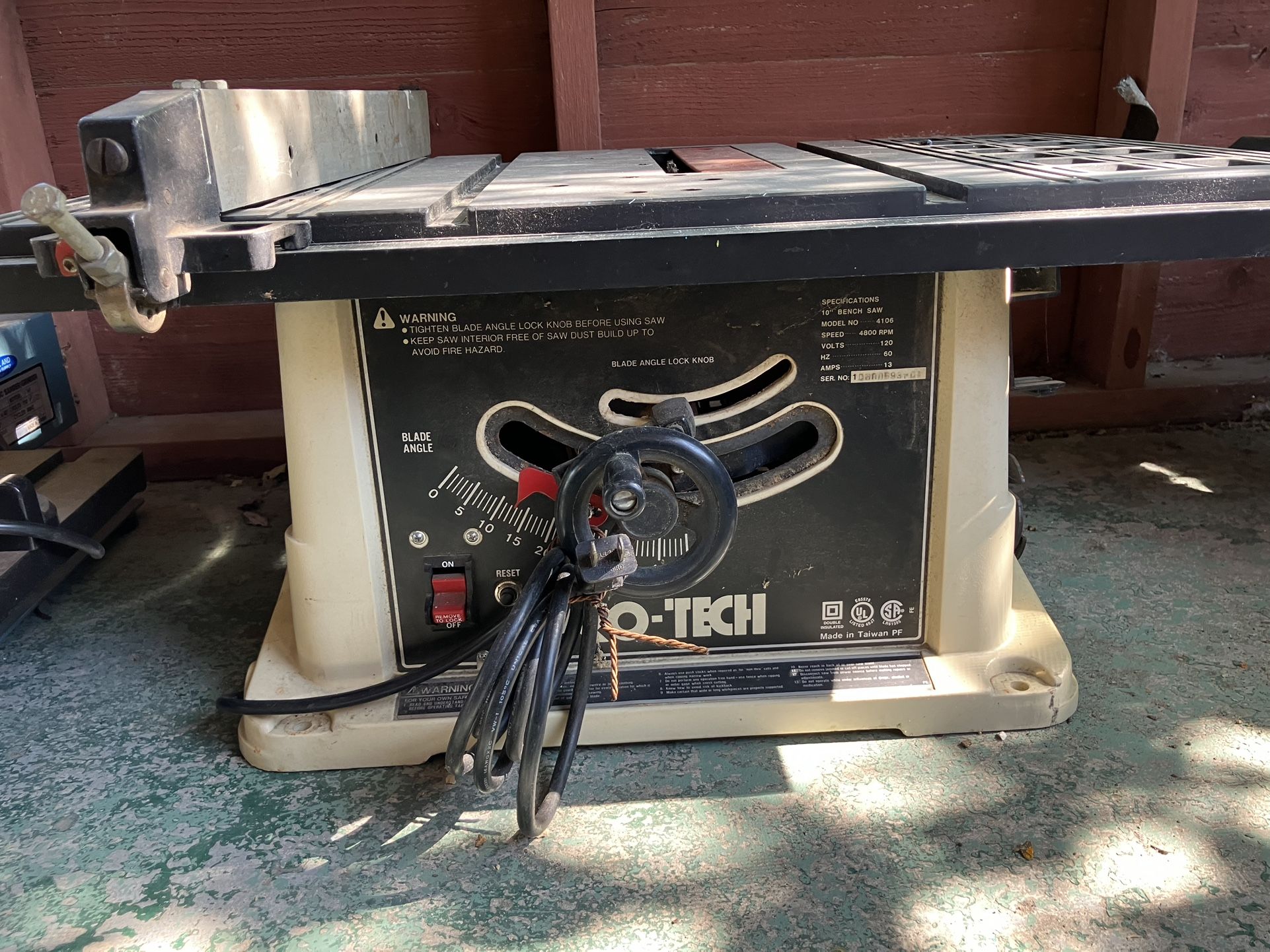 PRO TECH TABLE SAW