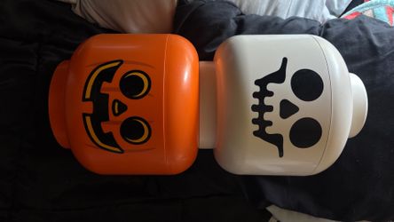 halloween lego head storage