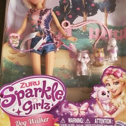 ZURU SPARKLE DOLL  DOG WALKER NEW 