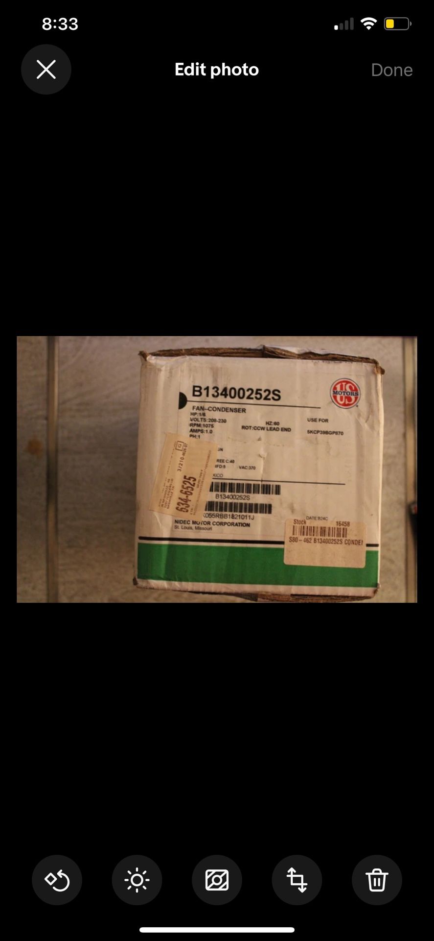 goodman 2 Ton condensor fan motor