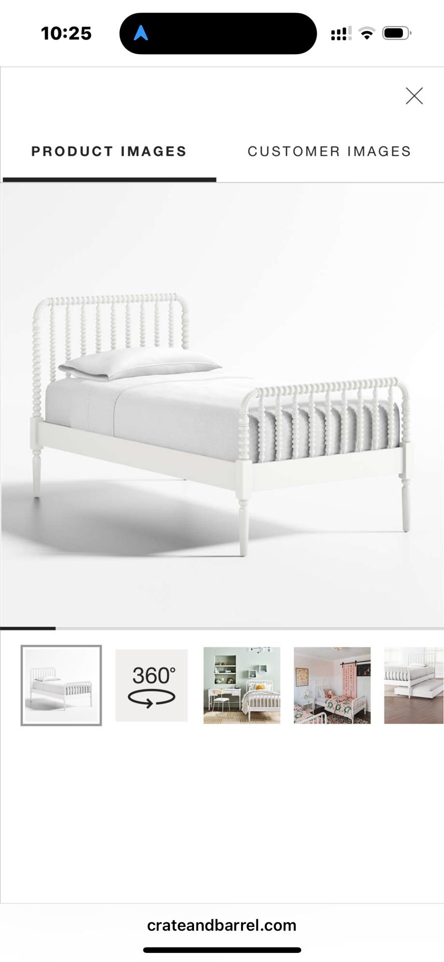 Jenny Lind White Spindle Bed