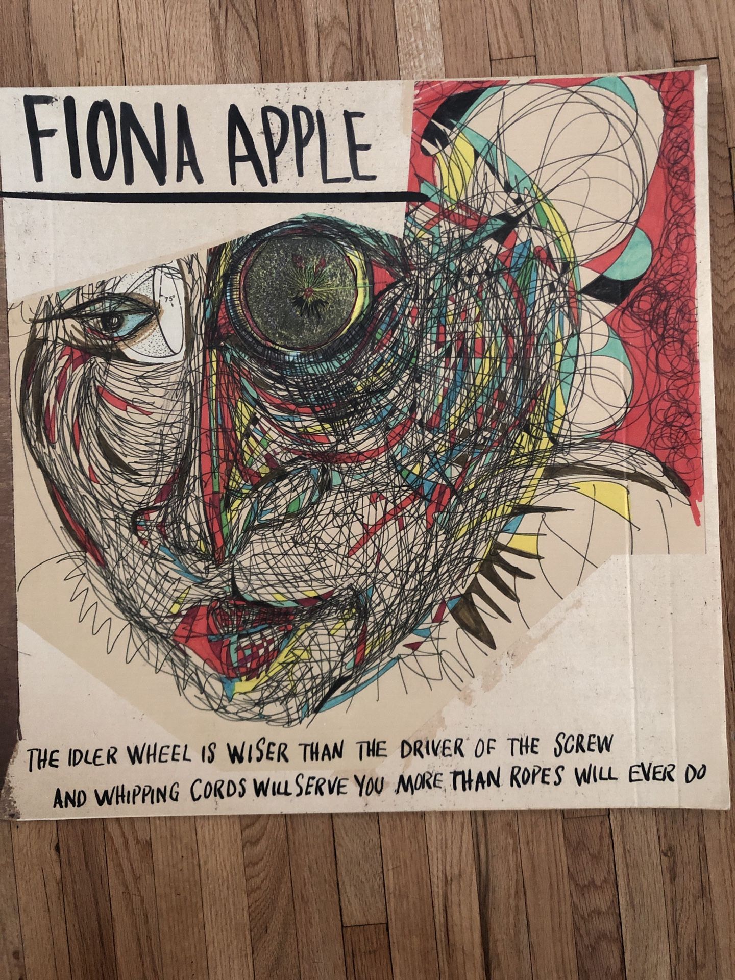 Fiona Apple - The Idler Wheel cardboard flat 24 inches by 24 inches