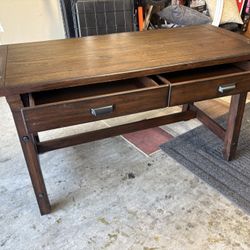 Wood Desk With Plugin’s And USB 