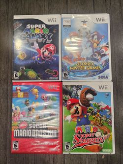 Wii Games Lot $120 for all 
Mario Super Sluggers, 
Super Mario Galaxy, 
New Super Mario Bros
2009 SE