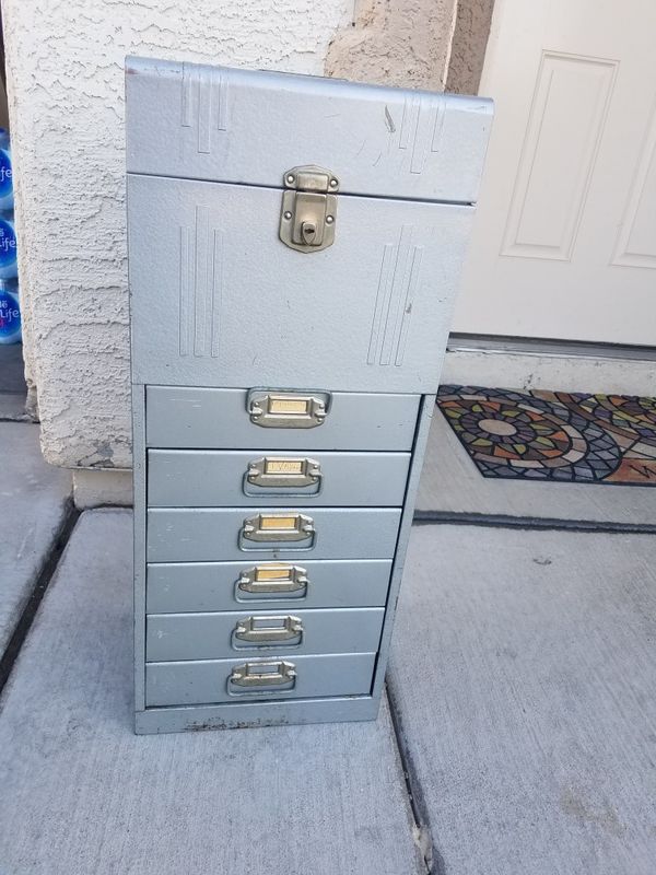 Vintage Acorn Industrial Metal File Box Cabinet Tool Box With 6 Drawers For Sale In Las Vegas Nv Offerup