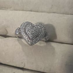 92.5 Silver Heart Ring 