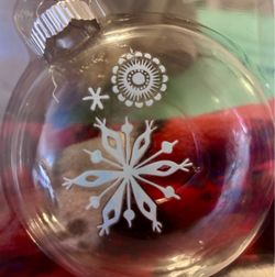 Homemade Christmas ornaments (glass)