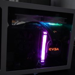 ITX gaming computer pc All white, 1080 and 1440. Esports.
