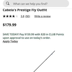 Cabelas prestige fly outfit Fishing Rod And Reel