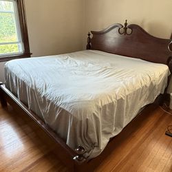 KING Size Bed W/ Box & Headboard 