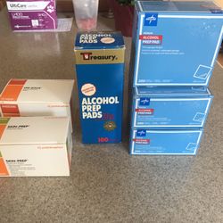 Alcohol prep pad remove or adhesive remover and skin prep