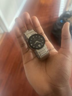 Bulova Luxury Men’s Watch Black Dial Diamond Markers Stainless Steel