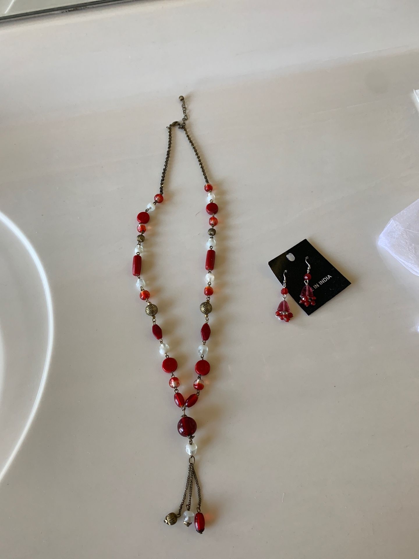 Necklace and matching earrings