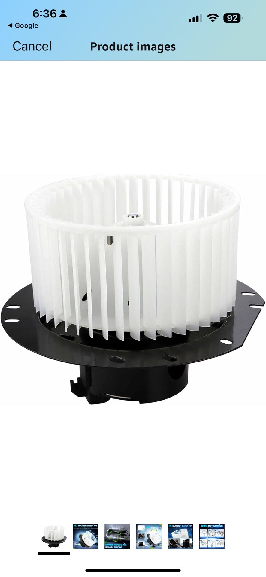 Front HVAC Heater Blower Motor Fan Assembly Replacement for 1 E150 E250 E350 Super Duty E-Series Econoline Van XC2Z-19805-BA 700022 FO