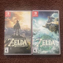 Zelda Tears of the Kingdom and Breath of the Wild Nintendo Switch
