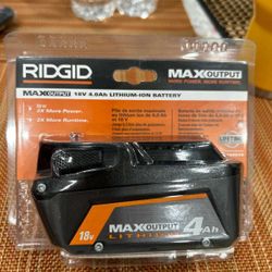 Ridgid New Battery 4ah 