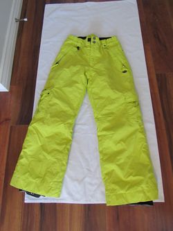 Youth 12/14 Yellow Snowboard Ski Pants, 686
