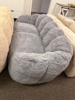 Special Offer - 72in Two Seater Wide Bean Bag Sofa (Gray) New in Box