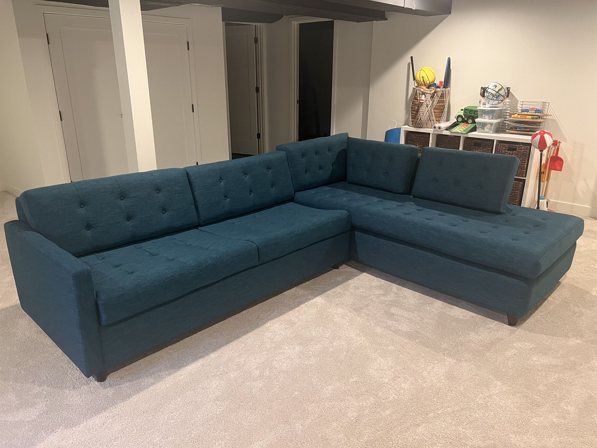 Sofa Bed In Beautiful Teal Color