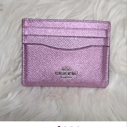COACH Rose Metalic CARD WALLET