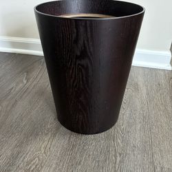 Wood Trash Can Wastebasket