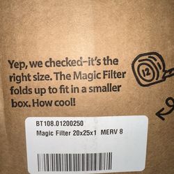 Magic Filter 20x25x1 MERV 8 New