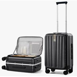 Hanke 20 Inch Carry-On Luggage, Black