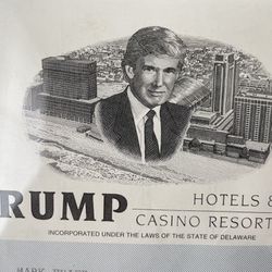 Trump Hotel & Casino Authentic Stock Certificate 