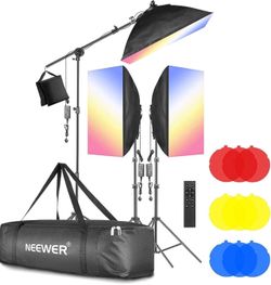 Neewer 3 Pieces Dimmable Bi-color 660 LED Video Light Kit