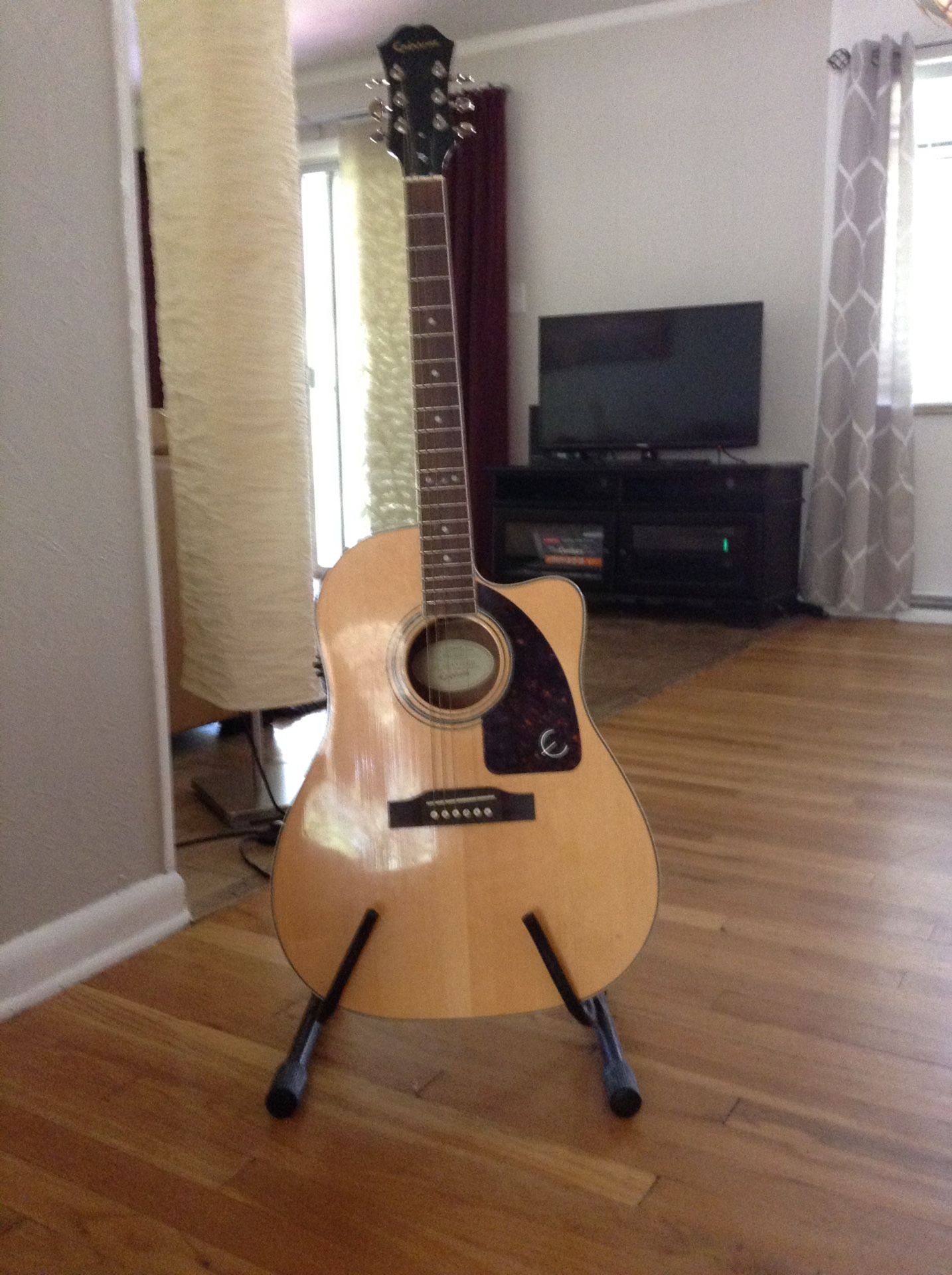 Gorgeous guitar with stand