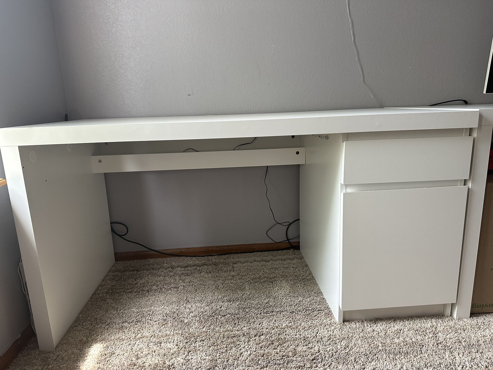 White IKEA Office Desk