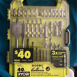40 PC Ryobi Drill Set Bits