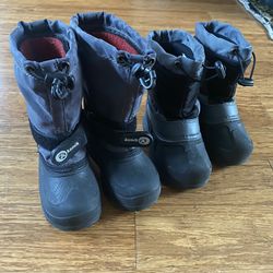 Kids Snow Boots - Ski Week - Great Condition Easy On Off