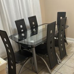 Table with six chairs