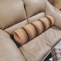 Beautiful Elegant Upscale Luxury High End Tan Italian Leather Sofa