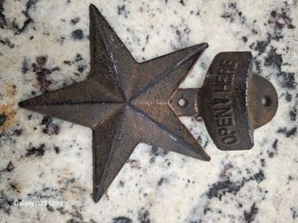 Cast Iron Star Wall bottle opener