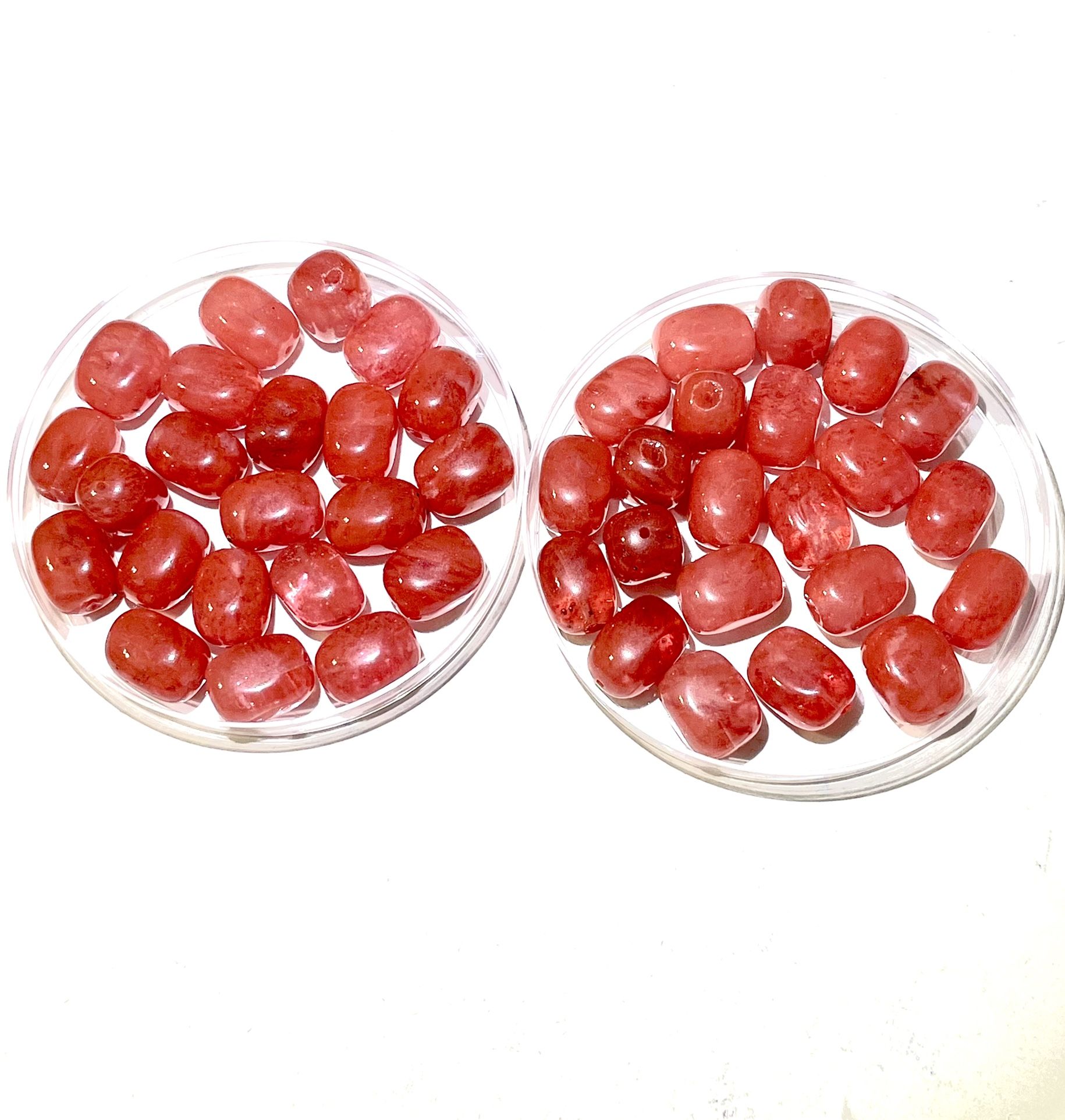 12 Watermelon Tourmaline Beads 