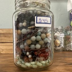 Jewelry Jar Natural Stones Mixed