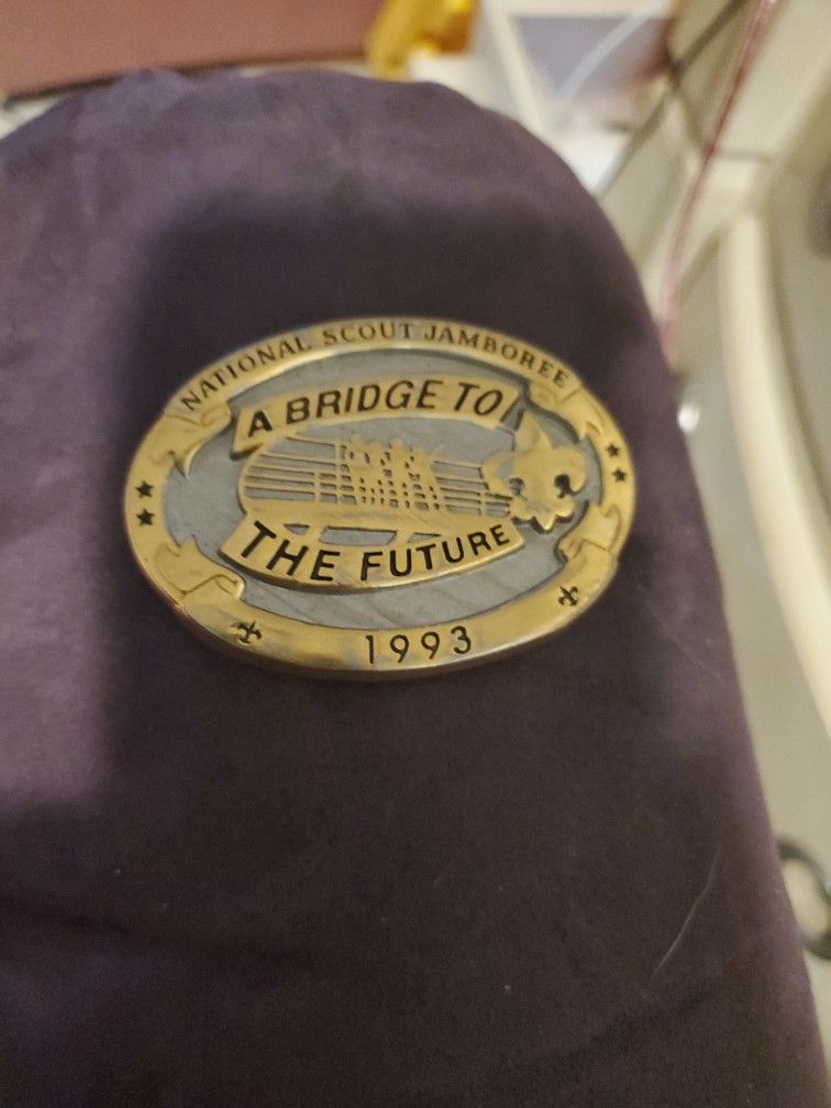 National Scout Jamboree Brass Belt Buckle