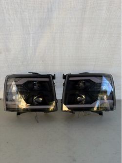LED DRL Projector Headlights 07-13 Chevy Silverado 1(contact info removed)/ HD