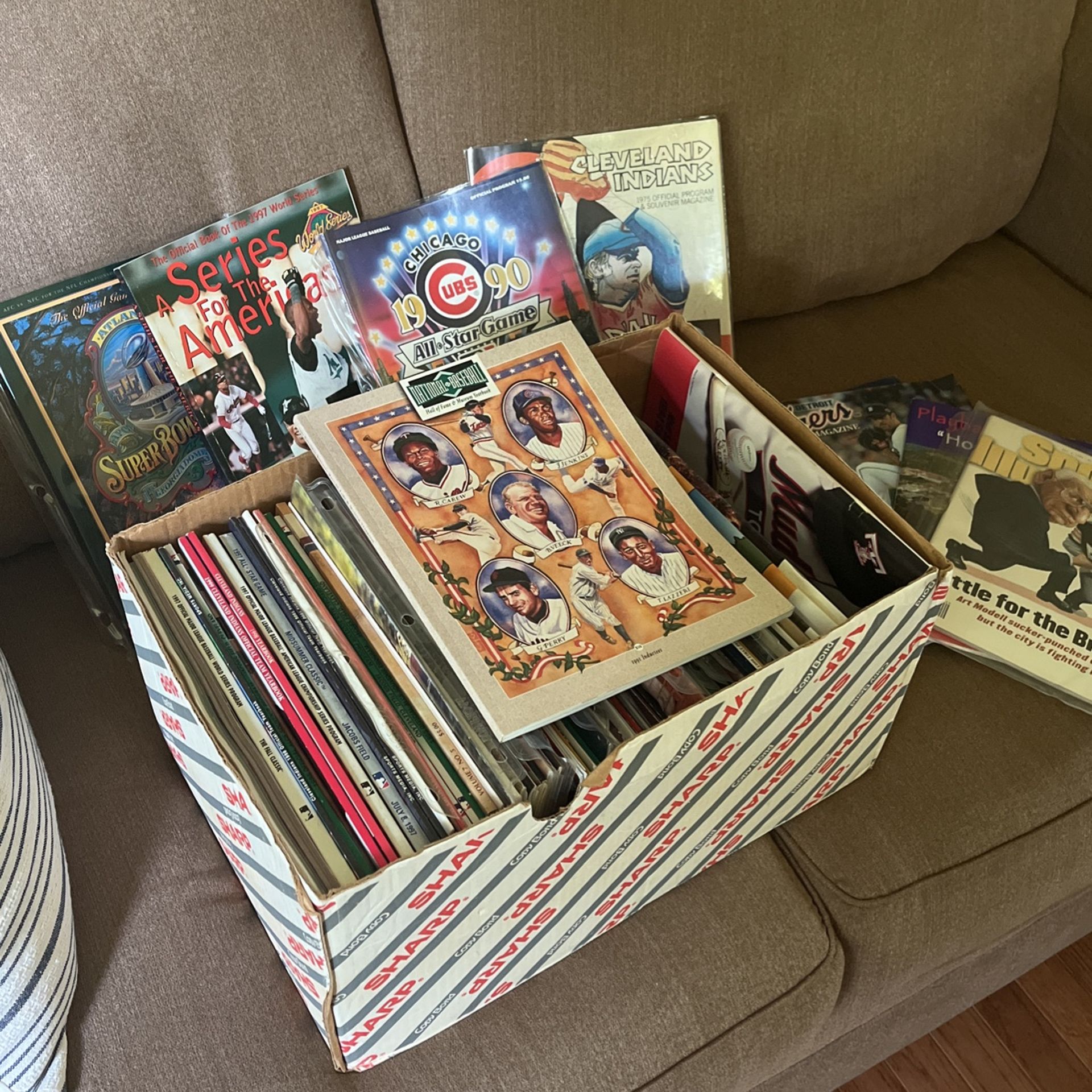 Giant Hoard Of Sports Yearbooks Magazines Souvenir Autographs Memorabilia